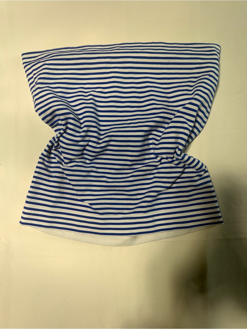 Buckle Blue and White Striped Tube Top